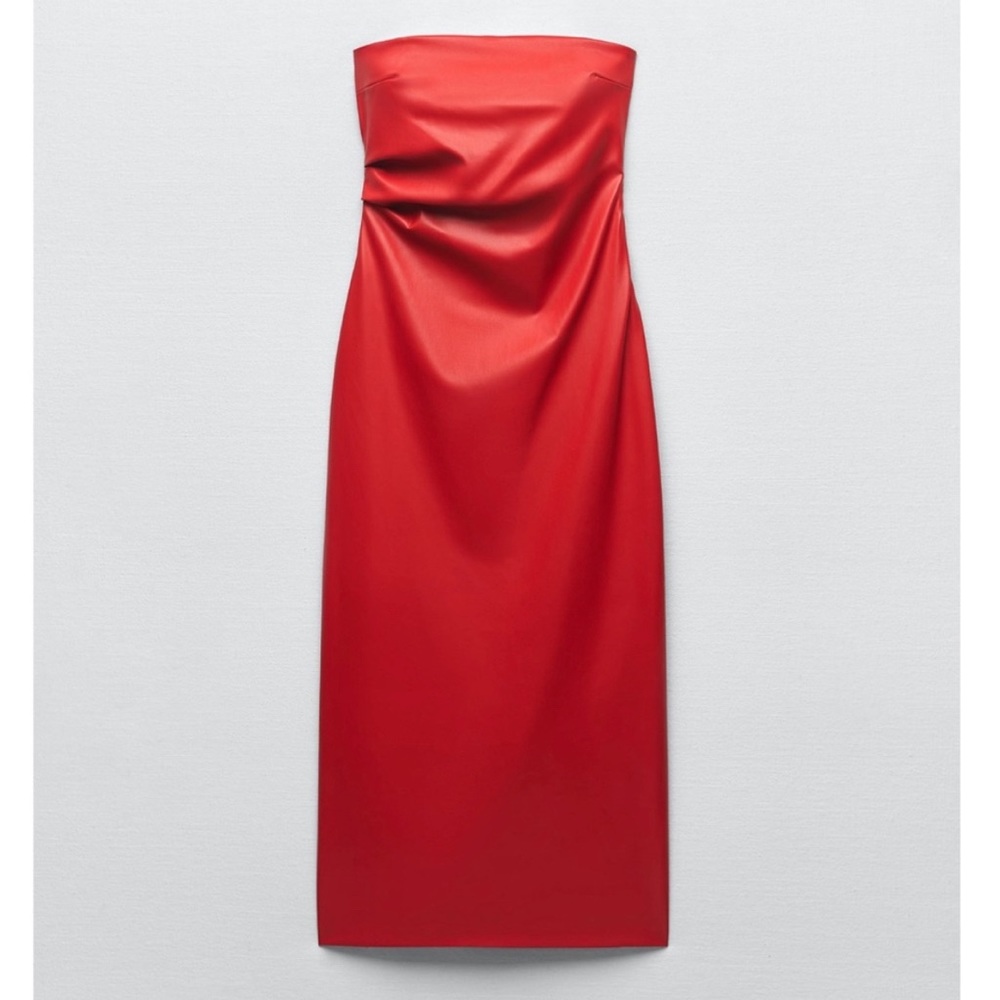 Zara faux leather dress